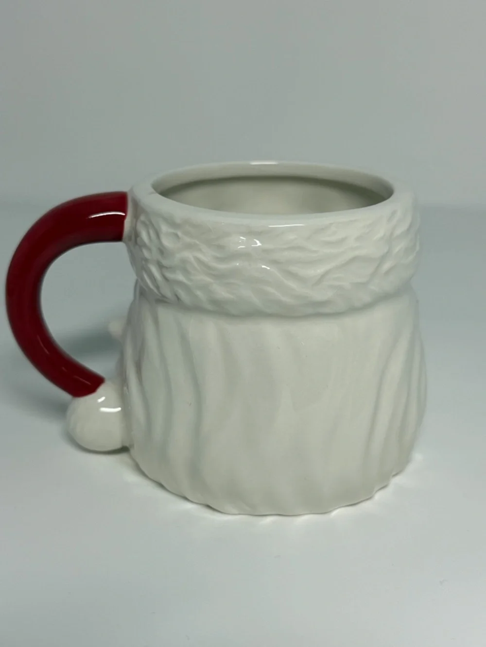 Sur la Table retro Santa Face Ceramic Coffee Cocoa Cup Mug holiday Christmas